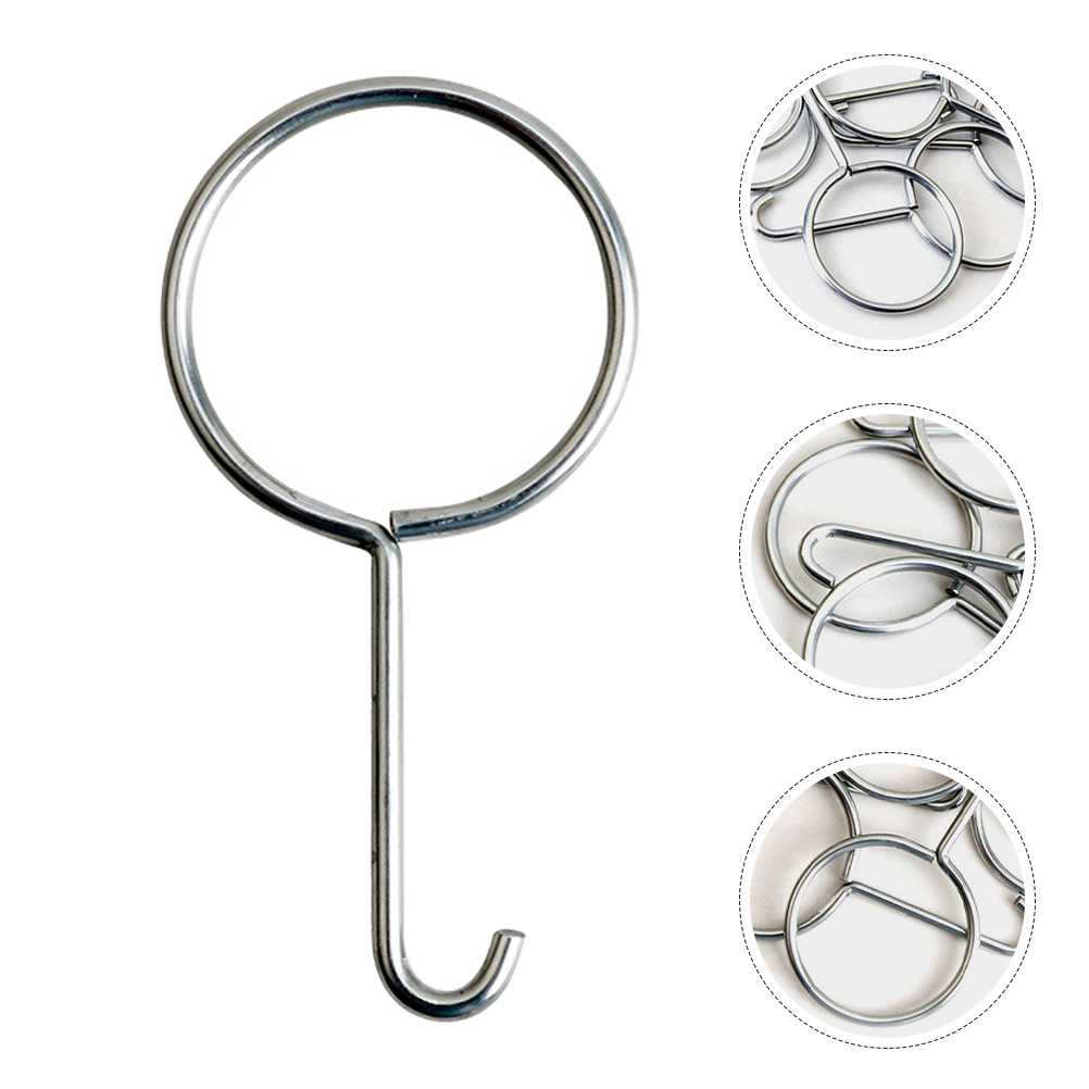 Drain Pipe Clip - 10 ชิ้นตะขอดึงท่อระบายน้ําตะแกรงยกห้องอาบน้ําฝักบัวยกเครื่องมือสแตนเลสกําจัดเงิน