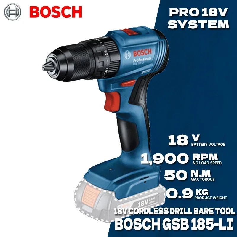 BOSCH GSB 185-LI สว่านกระแทกไร - Bosch Drill Gsb 18V บทวิจารณ์และราคา